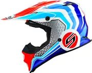 Suomy MX Speed Pro Forward, motocross helmet Mips , color: White/Blue/Light Blue/Red , size: M