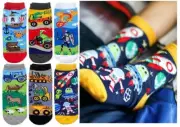 Jefferies Socks Boys Space Pirate Dinosaur Fun Colorful Pattern Crew Socks 6 PK