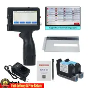 600DPI 12.7MM/0.5" Handheld Inkjet Printer 25 Languages w/ 2 Ink Cartridges