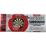 4pc Harrows Dartboard Surround Double-Sided Wall Protector Velvet Cover Red