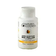 Nature's Goodness Super-Potentiated Bee Pollen 500mg 100 Capsules with BioPerine