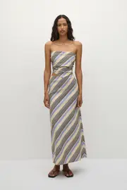 Elise Skirt Marine Stripe