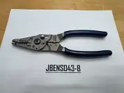 Snap-on Tools POWER BLUE Soft Grip 9" Wire Stripper Cutter Crimper PWCS9ACFMB