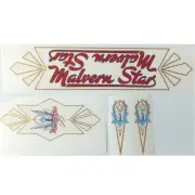 Malvern Star Large 'Fan' style decals for vintage bicycle