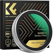 K&F Concept MCUV Protection Camera Lens Filter (Silver Frame) for Fujifilm X100 Series Accessories-X100/X100F/X100S/X100T/X100V/X100VI, 28 Multi-Coatings Waterproof HD Optical Glass UV Filter