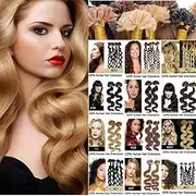 Remeehi Nail U Tip Pre-Bonded Keratin Glue Human Natural Curly Brazilian Vrigin Hair Extensions 0.7G/S 100S 24 Inch #16 Dark Honey Blonde
