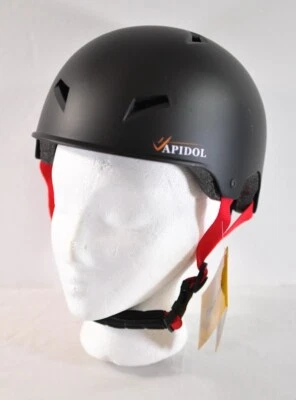 kids Apidol helmet size small for bike skateboard black chin strap adjustable