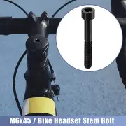 Black Universal M6x45 Bike Stem Bolt Bike Headset Stem Bolt Bike Accessory