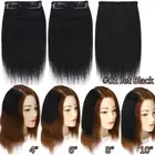 Hair Weft Piece 100% Clip In Human Hair Extensions Thick Topper Hairpiece 4"-12"