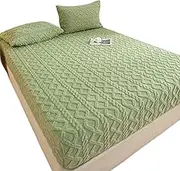 YAVQVIN Plush Bed Covers | Velvet Mattress Cover Shrinkage Resistant - Velvet Elastic Fitted Sheet, Warm Bedspread, Comfy Bottom Sheet, Fade Resistant, for Fall Winter