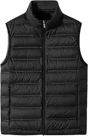 [Mkjuuior] Winter White Duck Down Padded Ultra-Light Vest Men Sleeveless Jacket Slim Puffer Waistcoat