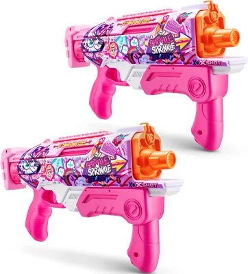 XShot Fast Fill Skins Pink Hyperload Unicorn (2 Pack) Waterguns, Water Blasters