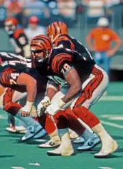 Offensive lineman Anthony Munoz Cincinnati Bengals looks on from t- Old Photo 1