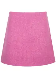 Ganni Brushed Wool-blend Mini Skirt - Pink - 34 (UK6 / XS) 34 (UK6 / XS)