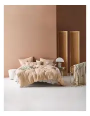 [Linen House] Nimes Quilt Cover Set In Nude