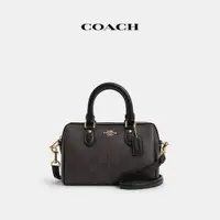 在飛比找蝦皮商城優惠-【COACH】經典Logo迷你ROWAN斜背手袋-IM/棕色