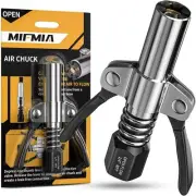 Locking Air Chuck Heavy Duty Open Flow Six Steel Jaws Lock onto Any Tire Valve