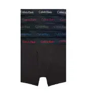 Calvin Klein NB3395 Cotton Stretch Holiday 5-Pack Boxer Brief- Black , XXL