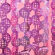 xo, Fetti Pink Disco Ball Foil Curtain - Set of 2 | Disco Cowgirl Bachelorette Party Decorations, Pink Pony Club Backdrop, 21st Birthday Photo Booth, Y2k