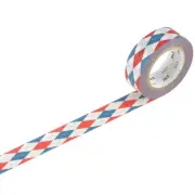 mt Patterns Washi Paper Masking Tape: 3/5 in. x 33 ft. (Argyle Red)