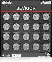 BEVIGOR 2032 Battery Compatible with Apple AirTag CR2032 Lithium 3V Coin Battery for Child Safety, Suitable for Key Fobs, Smart Sensors, Scales, Candles and More 20pcs