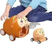 Pull Back and Go Car | Friction Powered Baby Animal Racing Car - Lovely Novelty Toys Games for Learning Fine Motor Skills