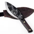 Chef Butcher Knife Full Tang Handmade Forged Steel Cleaver Cut Bones Wood Handle