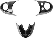 XEDLAMP Steering Wheel Cover Trim Stick Decoration Frame, for MINI, Cooper R55 R56 R60 S Car Interior Accessories Car Steering Wheel Sticker