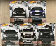 Hot Wheels 2022 Fast & Furious Furious Fleet #GRK60 1:64 Scale (Set of 5)