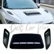 3pcs Universal Car Decorative Air Flow Intake Hood Scoop Vent Bonnet Cover Vent