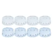 Pack of 4-Acrylic Bass Knobs Guitar Knobs Volume Tone Control Knobs White