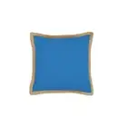 Mornington Azure Blue Cushion Linen with Jute Border 45 x 45 cm by IDC Homewares