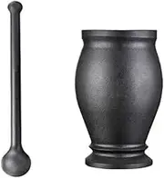 Pestle and Mortar Set Cast Iron Pounding Jar Vintage Household Manual Mortar Set Spice Pounders Kitchen Tools Mills Mortar and Pestle(Medium)