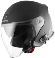 Bogotto V586 BT Bluetooth Jet Helmet, black, Size XS for Men