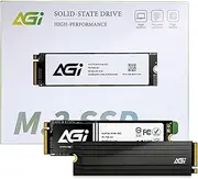 AGI 1TB AI828 PCIe NVMe M.2 Gen4x4 3D TLC NAND SSD with Heatsink (Read and Write Speed 7400/5500MBs)