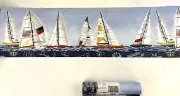 "Sailboats" ~ Design Wallpaper Border~Roll~Size 9" x 10 Yards~Pre-pasted~Canada