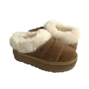 UGG WOMEN TAZZLITA CHESTNUT SHEARLING LINED PLATFORM SHOES US 11 / EU 42 / UK 9