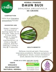 50-500 gr POWDER DAUN SUJI DRACAENA ANGUSTIFOLIA NATURAL HERBAL HERBS