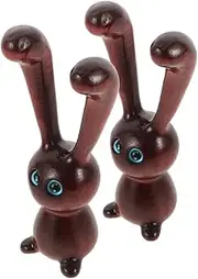 Rabbit Design Natural Sandalwood Gua Sha Massager Facial Sculpting Tool for Chin Lift Dark Circle Removal Kit