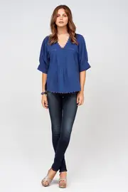 Suki Plain Cotton Top--FIR-S14-34-P