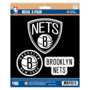 Brooklyn Nets Decals Die-Cut Auto Multi-use Stickers 3-Pack