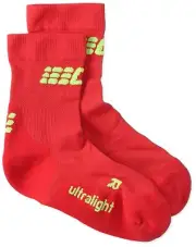 CEP Ultralight Short Compression Socks for Women 20-30mmHg (Red/Green) Size III