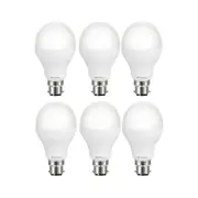 6x Verbatim B22 Bayonet Cool White Classic A Dimming Light Bulb 11W/1100lm/4000K