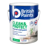British Paints 10L White Semi Gloss Clean and Protect Interior Paint