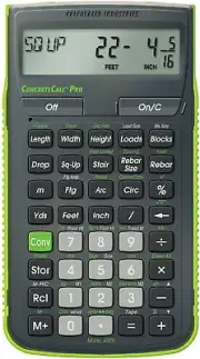 Calculated Concrete ConcreteCalc Pro 4225 Calculator