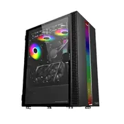 Armaggeddon Gaming PC Case TESSARAXX Apex 7 RGB Strip Tempered Glass ATX Black