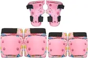 Kids Protective Gear Set,Knee and Elbow Pads | Adjustable Kids Skateboard Scooter, Roller Skating Cycling Protection Gear