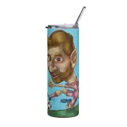 Messi Sliding #9003 Stainless Steel Blue Tumbler Funny Gift by JunoArtnDesign