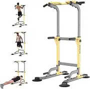 Z ZHICHI Pull Up Dip Station For Home Gym Strength Training Fitness Workout Station Chin-Ups Push-Ups Pull-Ups Dip-Ups 330LBS T055CDC