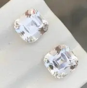 5.75Cts Cushion Shape Natural Faceted Topaz Pair